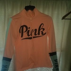 Pink Victoria secret ultimate yoga half zip jacket